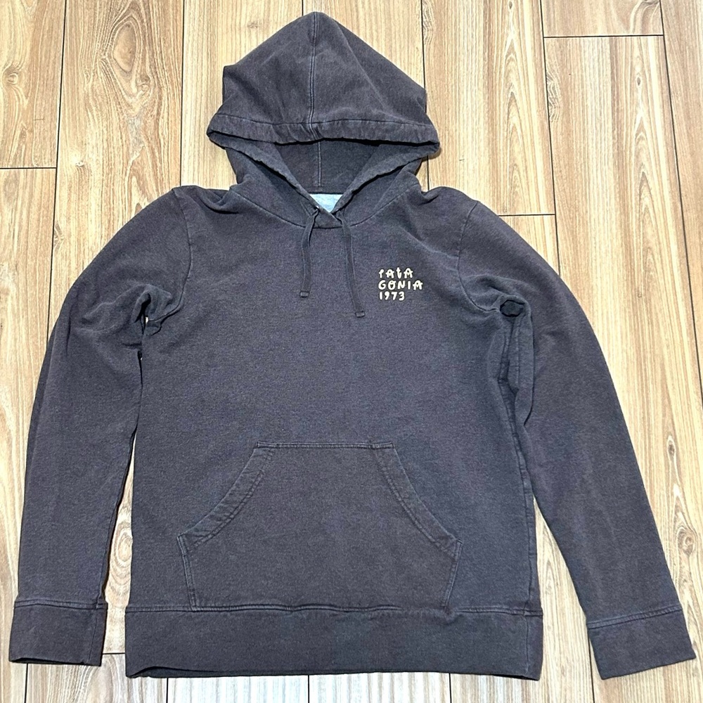 Patagonia 1973 Organic Cotton Small Womens Brown Stain Glass Hoodie